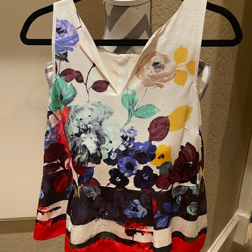 BNWT Anthropologie HD in Paris Peplum Top Size 12